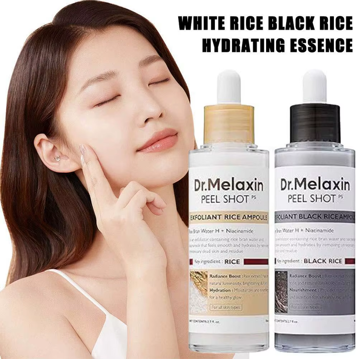 Korean Dr. Melaxin White & Black Rice Exfoliating Essence Gentle Moisturizing Hydrating Softening Skin Care Serum