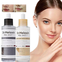 Korean Dr. Melaxin White & Black Rice Exfoliating Essence Gentle Moisturizing Hydrating Softening Skin Care Serum